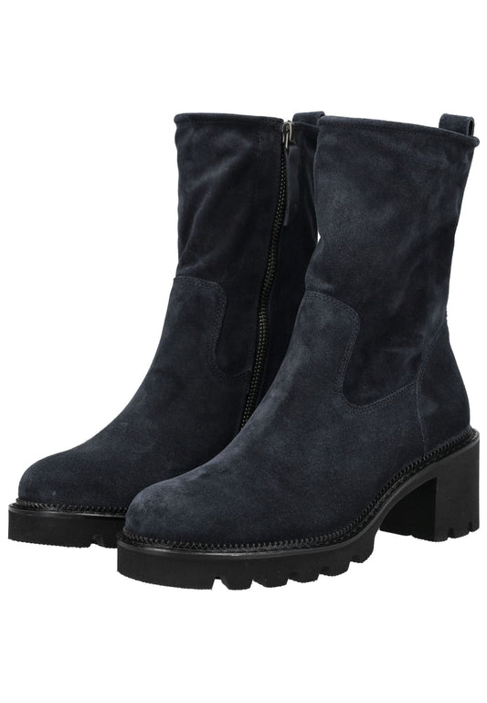 Paul Green Stiefelette Veloursleder Blau