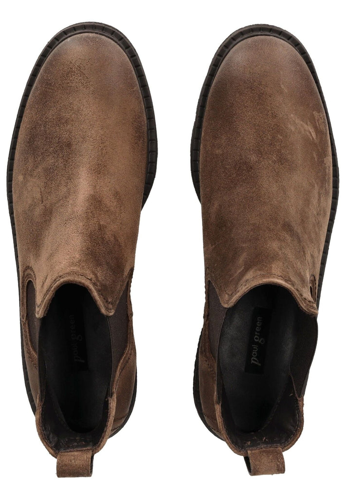 Paul Green Stiefelette Veloursleder Braun