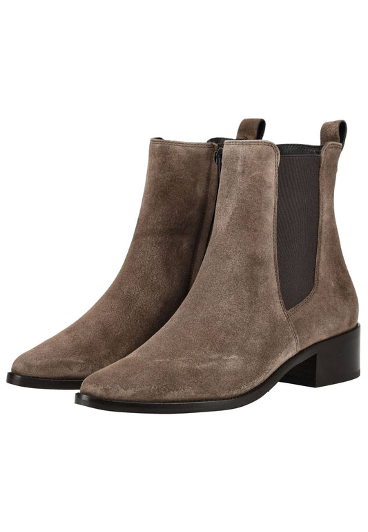 Paul Green Stiefelette Veloursleder Braun