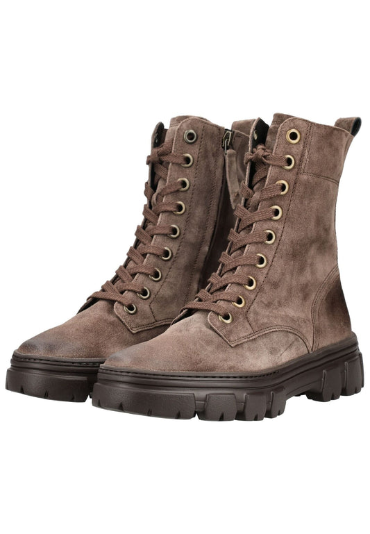 Paul Green Stiefelette Veloursleder Braun