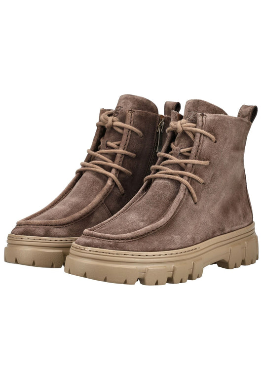 Paul Green Stiefelette Veloursleder Braun