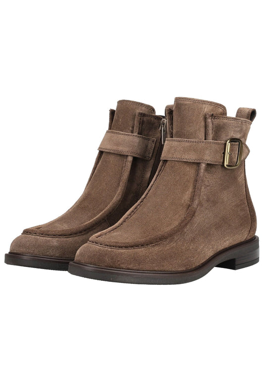 Paul Green Stiefelette Veloursleder Braun
