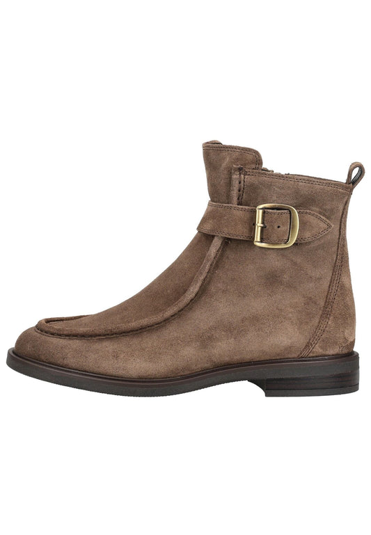 Paul Green Stiefelette Veloursleder Braun