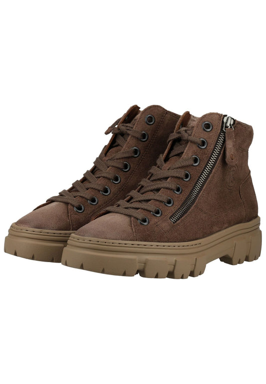 Paul Green Stiefelette Veloursleder Braun
