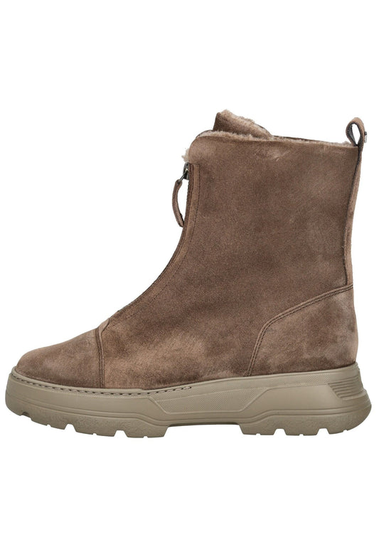 Paul Green Stiefelette Veloursleder Braun Warmfutter