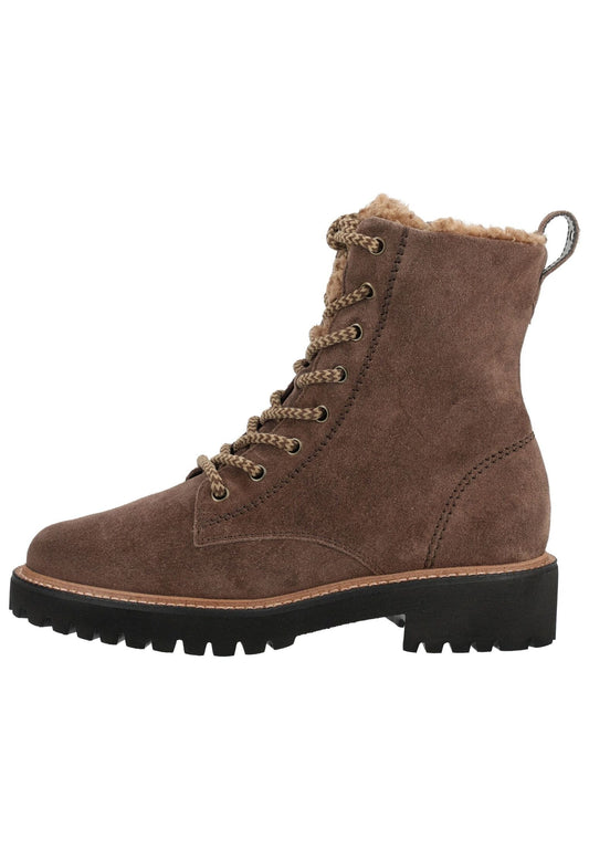 Paul Green Stiefelette Veloursleder Braun Warmfutter
