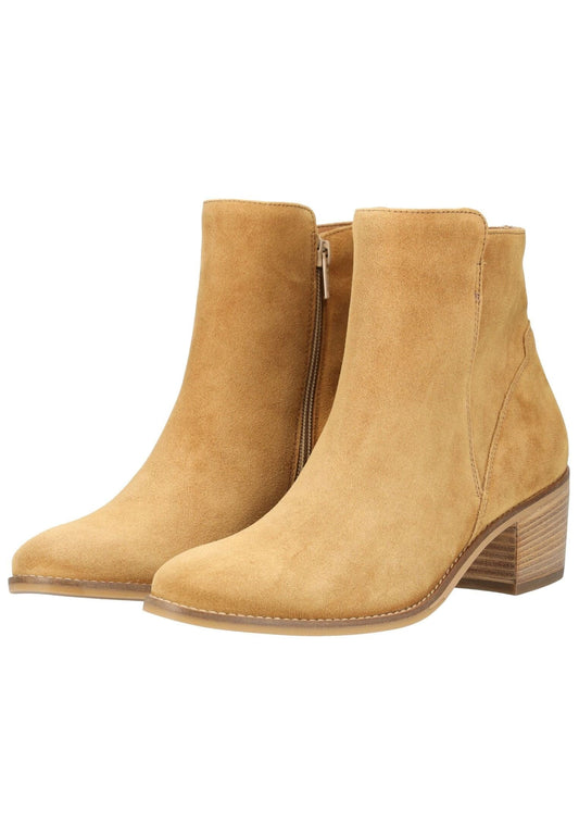 Paul Green Stiefelette Veloursleder Camel