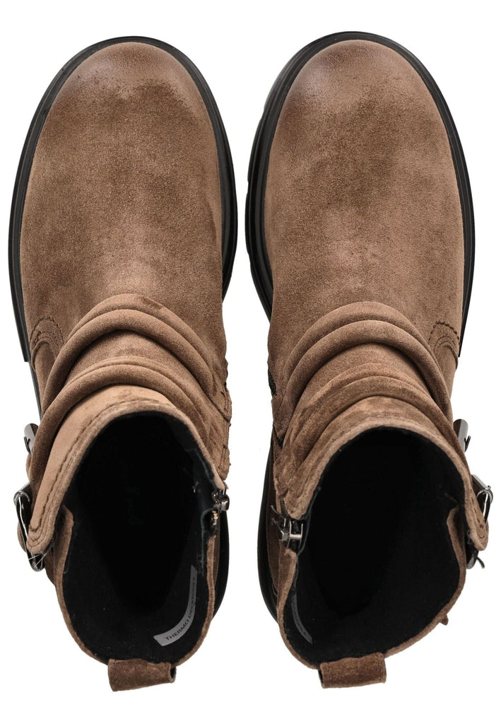 Paul Green Stiefelette Veloursleder Erde