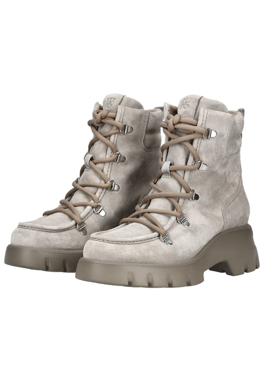 Paul Green Stiefelette Veloursleder Grau Warmfutter