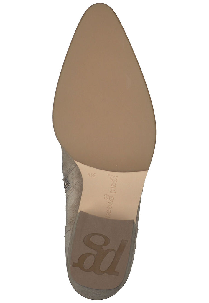 Paul Green Stiefelette Veloursleder Hellbraun