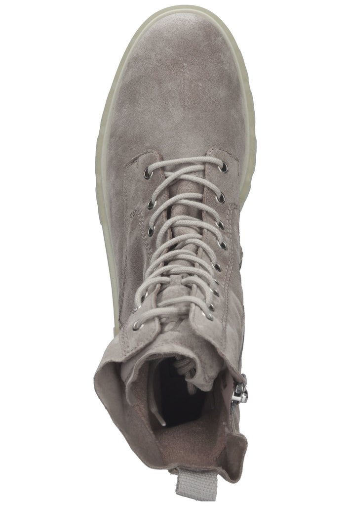 Paul Green Stiefelette Veloursleder Hellgrau