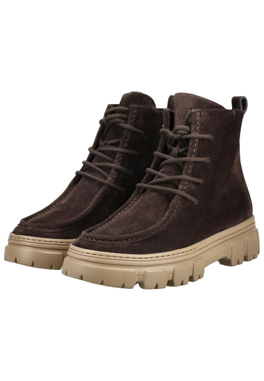 Paul Green Stiefelette Veloursleder Mocca