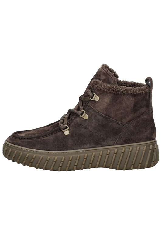 Paul Green Stiefelette Veloursleder Mocca Warmfutter
