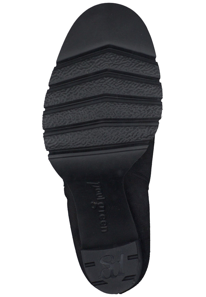 Paul Green Stiefelette Veloursleder Schwarz