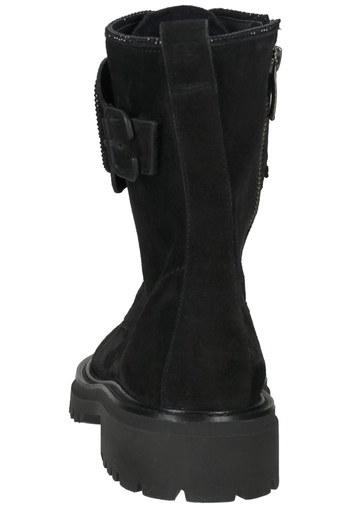 Paul Green Stiefelette Veloursleder Schwarz