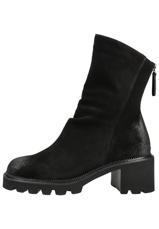 Paul Green Stiefelette Veloursleder Schwarz