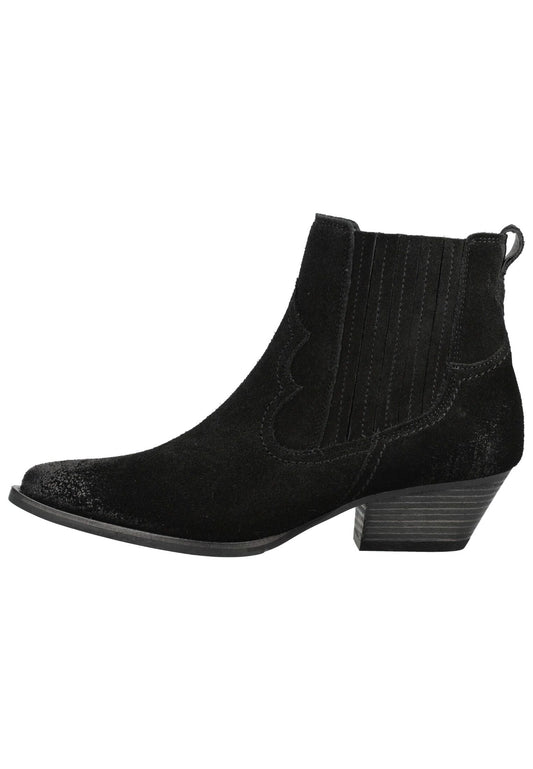 Paul Green Stiefelette Veloursleder Schwarz