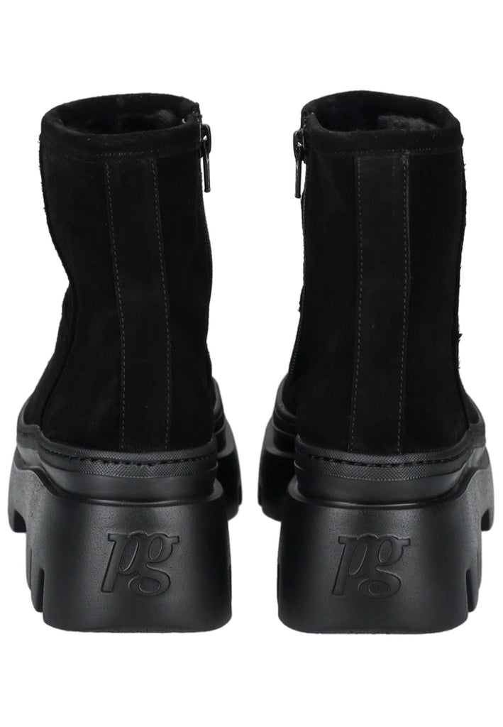 Paul Green Stiefelette Veloursleder Schwarz Warmfutter