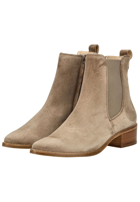 Paul Green Stiefelette Veloursleder/Textil Beige