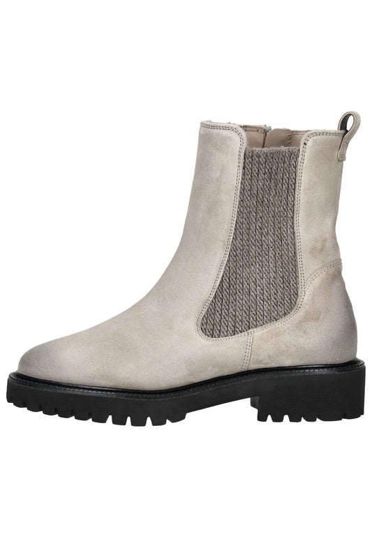 Paul Green Stiefelette Veloursleder/Textil Grau Warmfutter