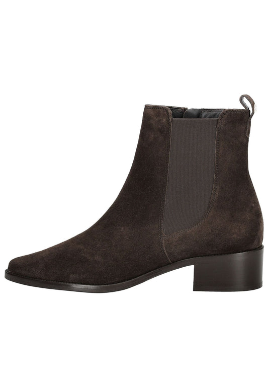 Paul Green Stiefelette Veloursleder/Textil Mocca