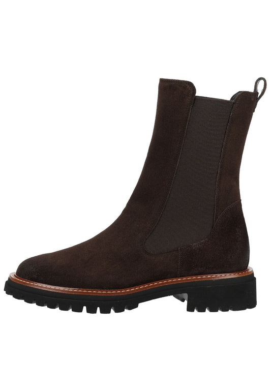 Paul Green Stiefelette Veloursleder/Textil Mocca