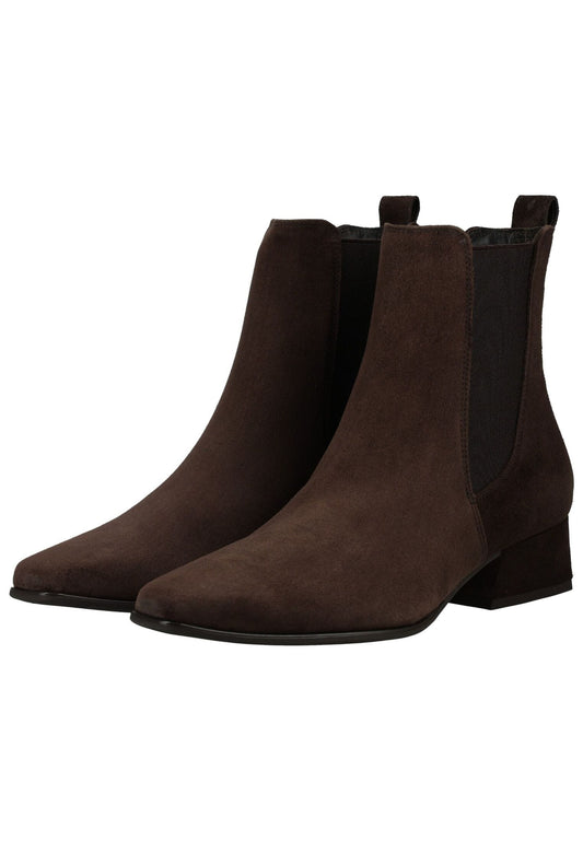 Paul Green Stiefelette Veloursleder/Textil Mocca
