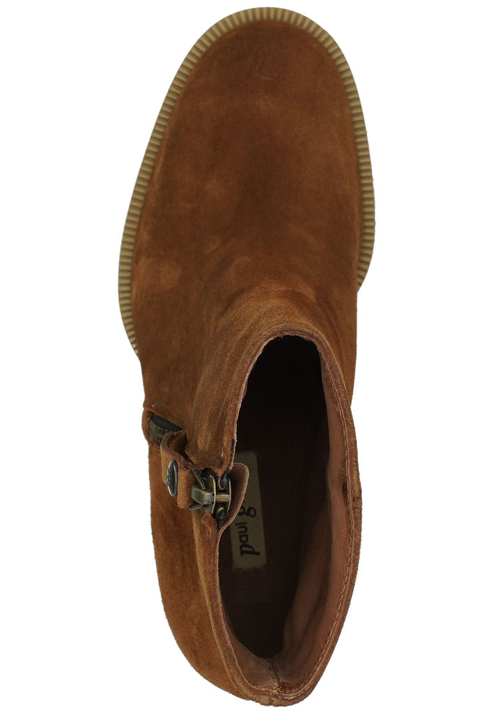 Paul Green Stiefelette Veloursleder Toffee