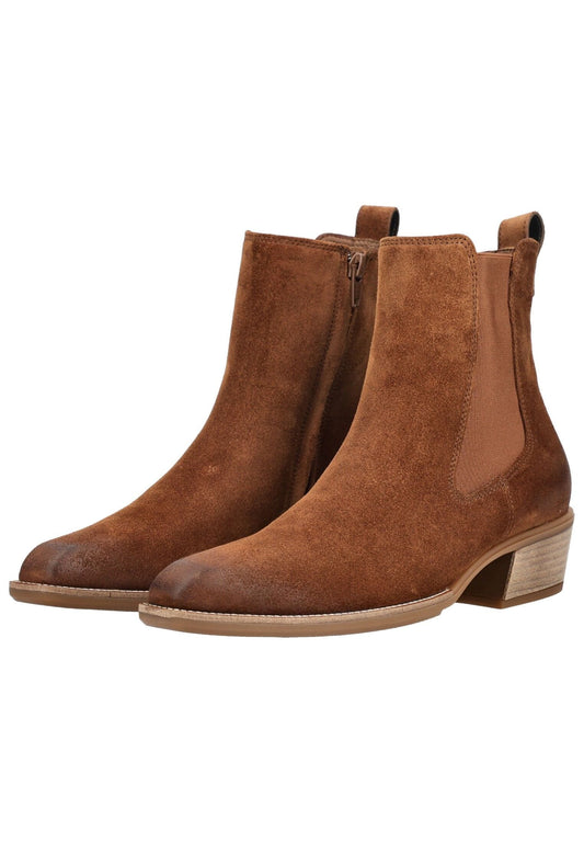 Paul Green Stiefelette Veloursleder Toffee