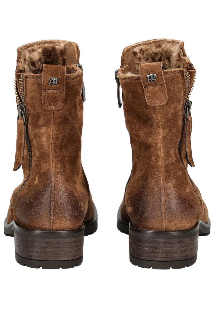 Paul Green Stiefelette Veloursleder toffee Warmfutter