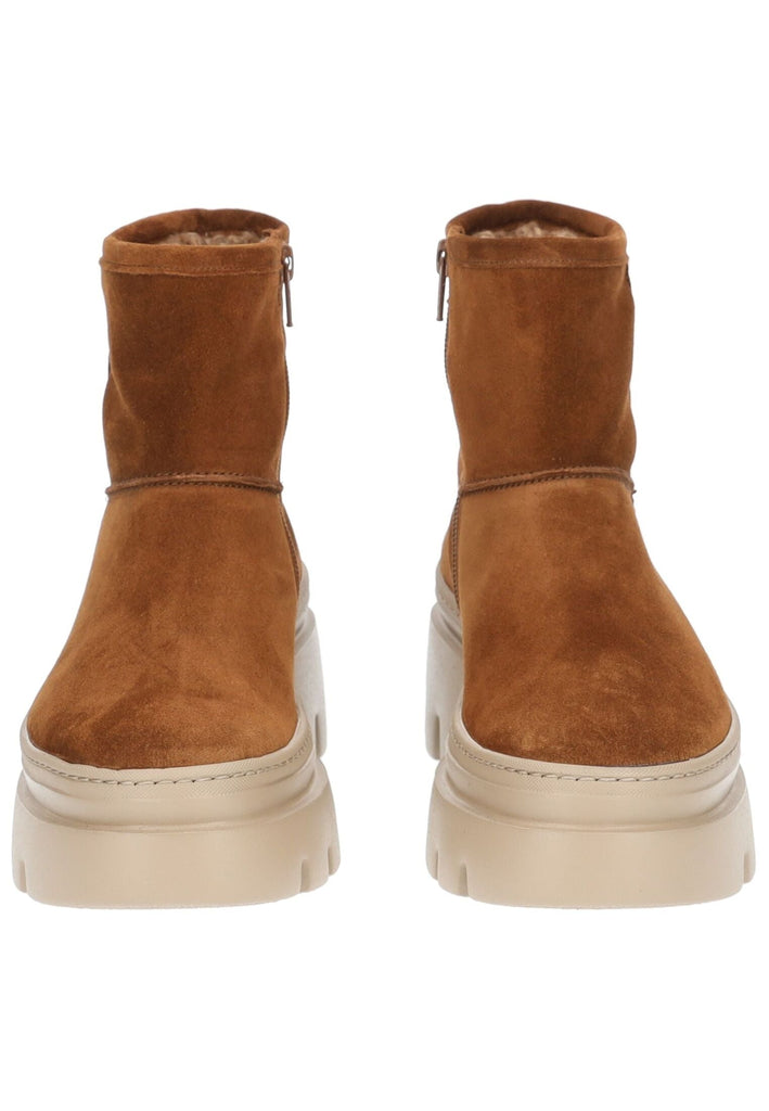 Paul Green Stiefelette Veloursleder Toffee Warmfutter