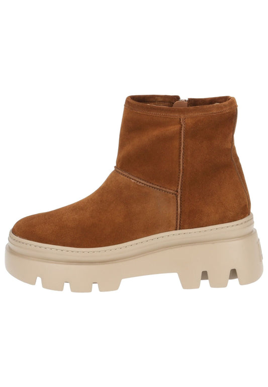 Paul Green Stiefelette Veloursleder Toffee Warmfutter