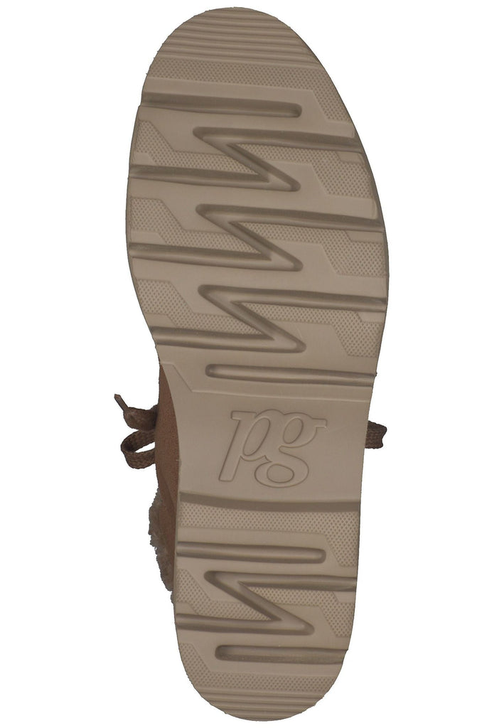 Paul Green Stiefelette Veloursleder Toffee Warmfutter