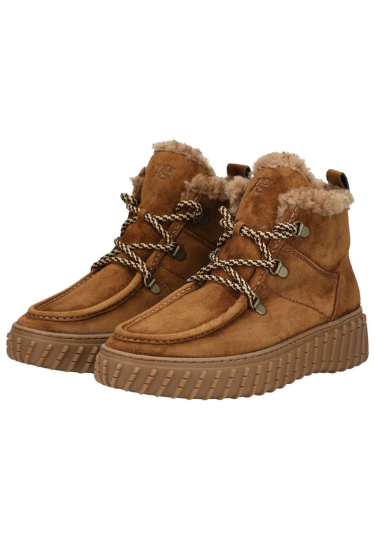 Paul Green Stiefelette Veloursleder Toffee Warmfutter