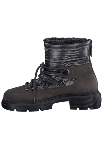 Stiefeletten Paul Green Stiefelette Nubukleder/Textil Grau Warmfutter