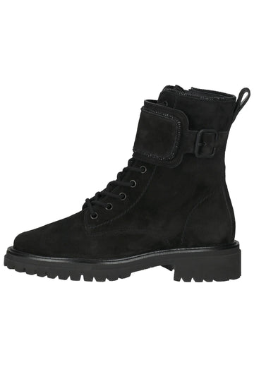 Stiefeletten Paul Green Stiefelette Veloursleder Schwarz