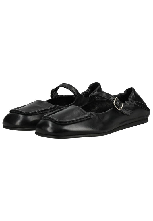 Pavement Ballerinas Leder Schwarz
