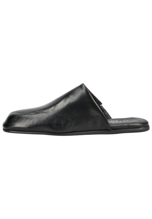 Pavement Pantoletten Leder Schwarz