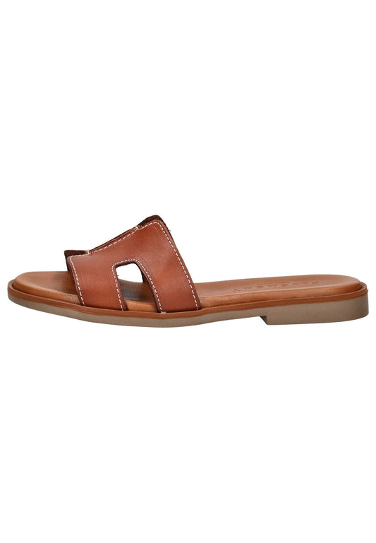 Pavement Pantoletten Leder Tan