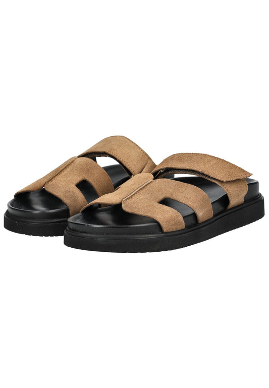Pavement Pantoletten Leder Taupe
