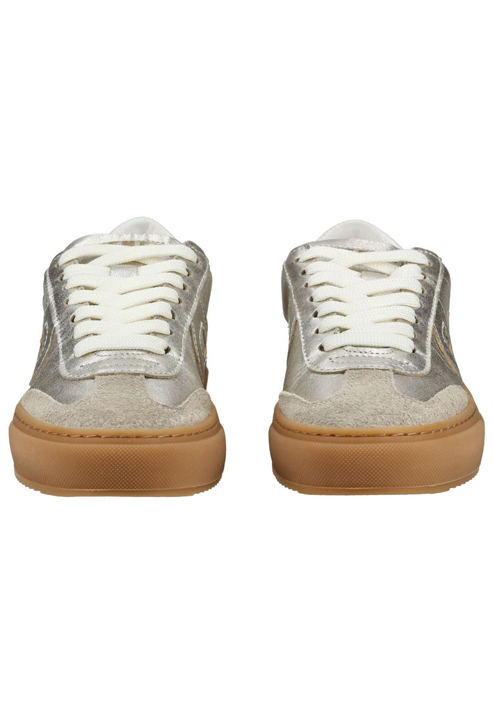 Pavement Sneaker Leder Silber/Beige