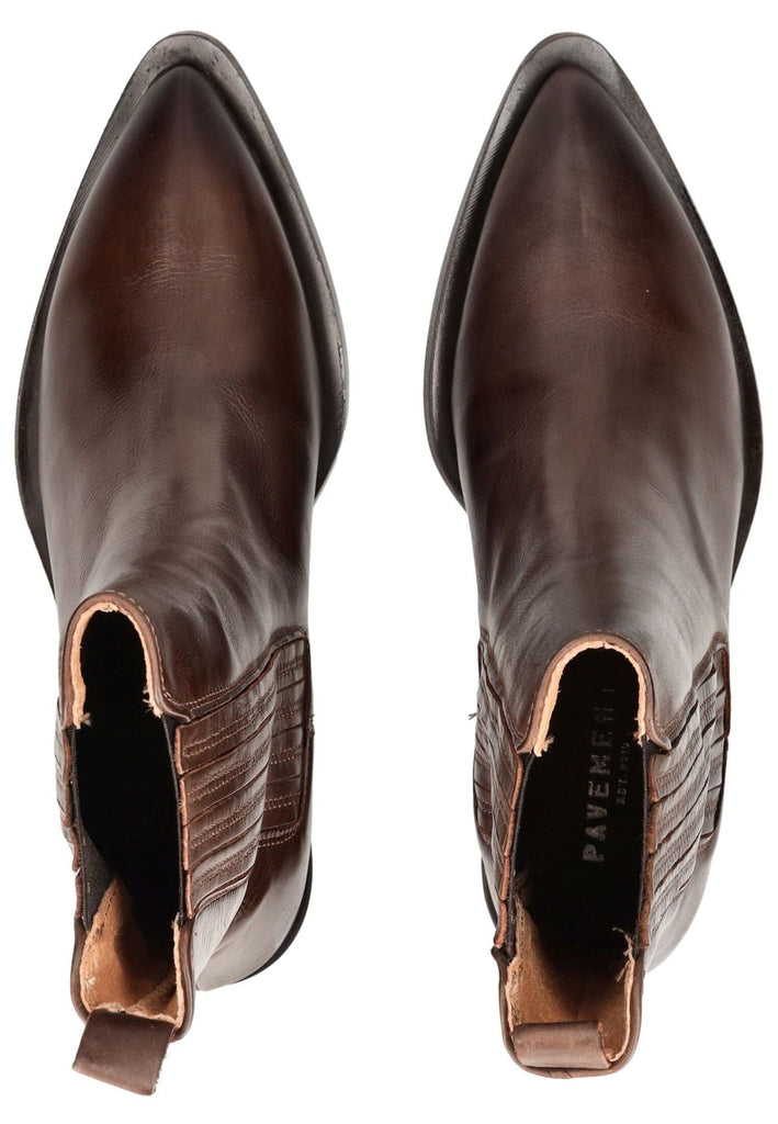 Pavement Stiefelette Leder Dunkelbraun