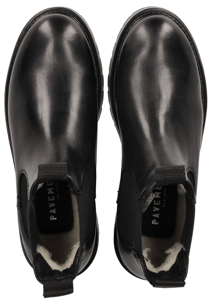 Pavement Stiefelette Leder/Textil Schwarz Warmfutter