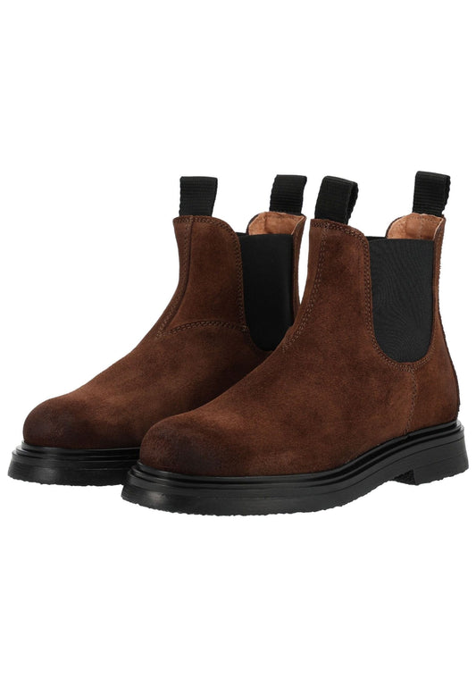 Pavement Stiefelette Veloursleder/Textil Braun