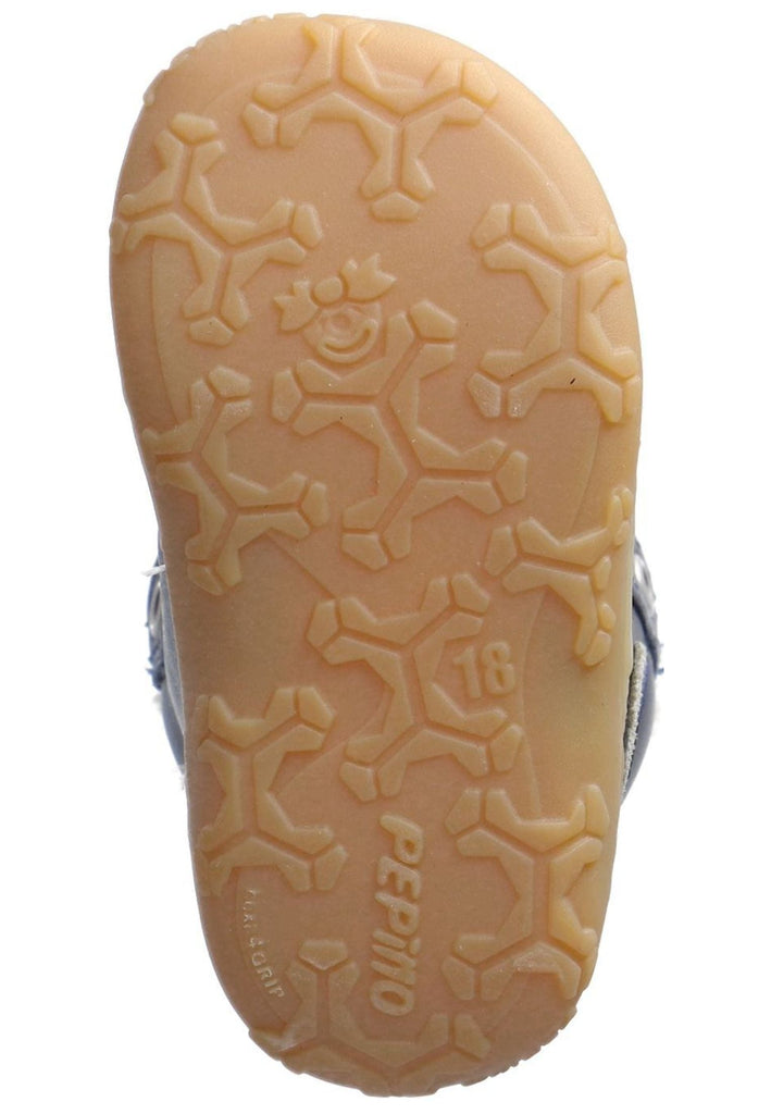 Pepino Halbschuhe Leder Blau Warmfutter