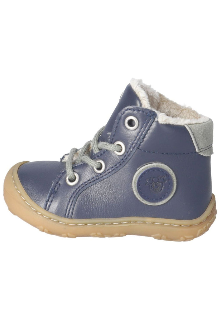 Pepino Halbschuhe Leder Blau Warmfutter