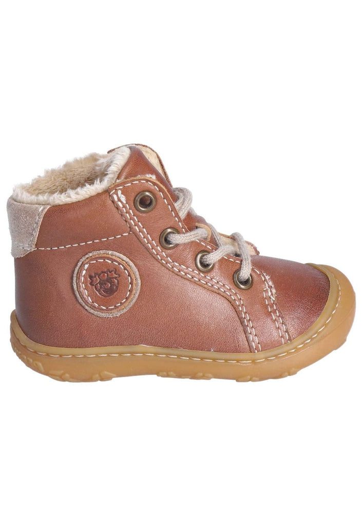 Pepino Halbschuhe Leder Cognac Warmfutter