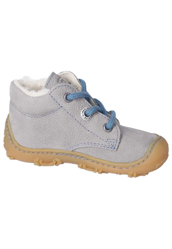 Pepino Halbschuhe Leder Grau/Blau Warmfutter