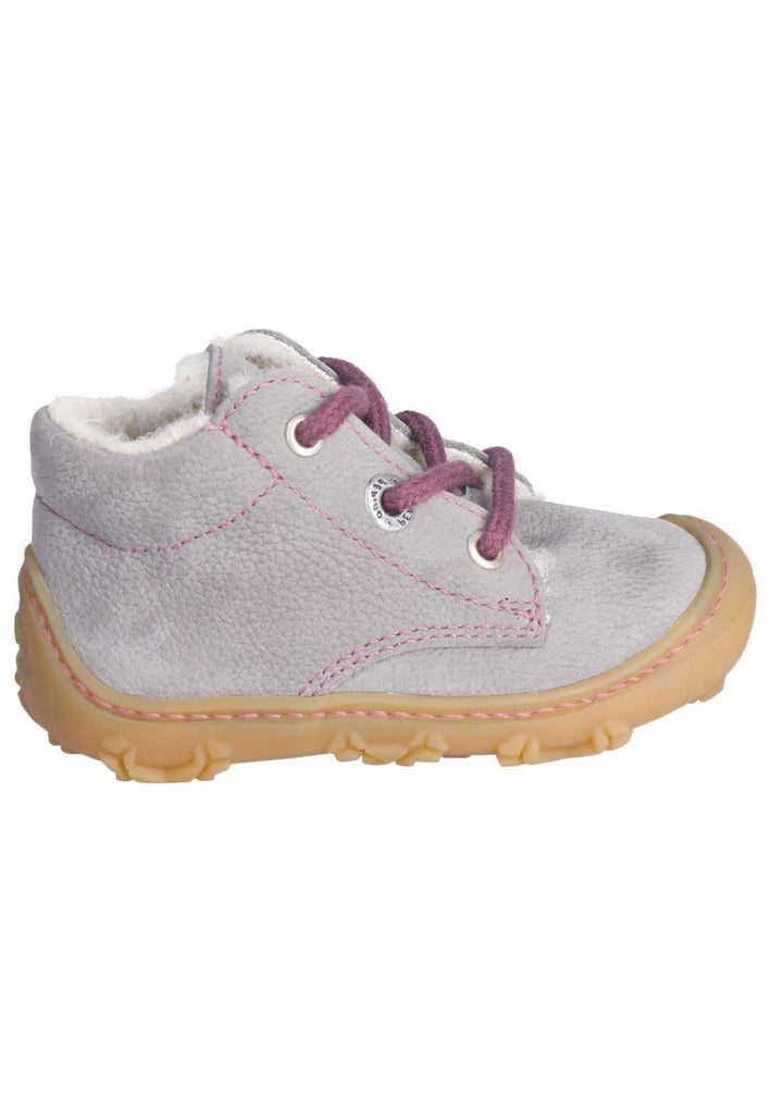 Pepino Halbschuhe Leder Grau/Pink Warmfutter
