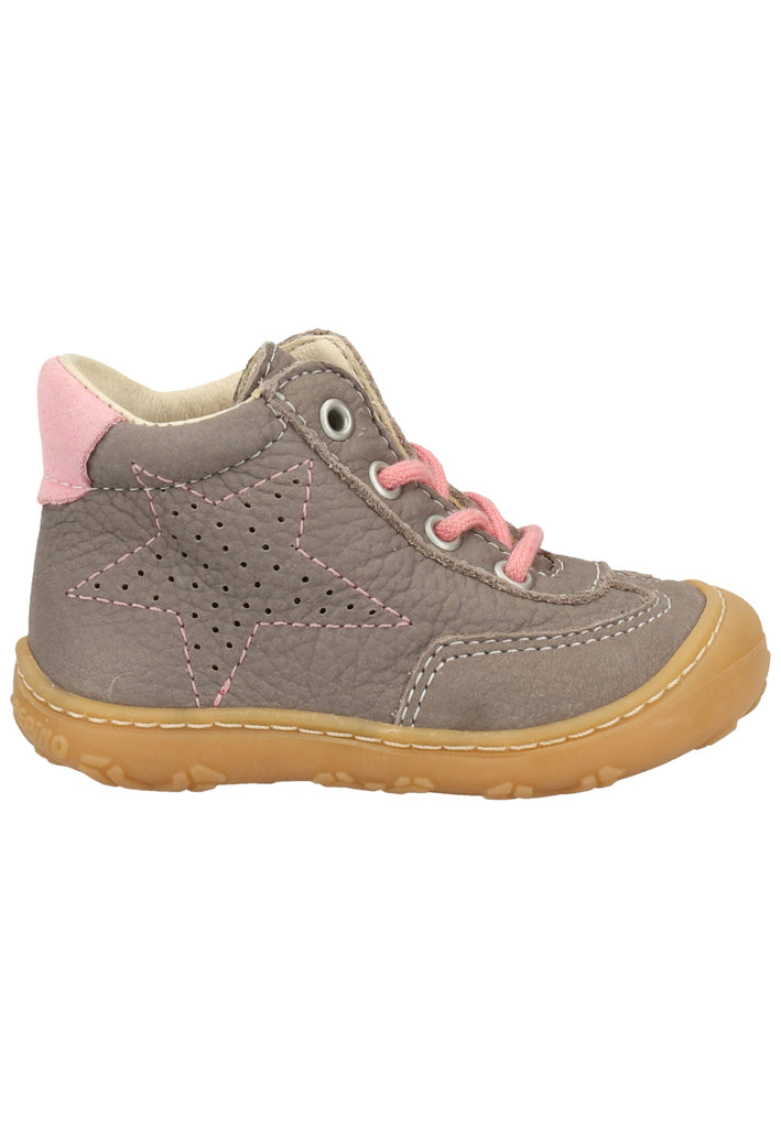Pepino Halbschuhe Leder Grau/Rosa